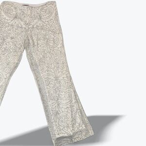 Emma Black Rhinestone Beaded Pants Pure Silk Wide Leg Flare Statement Designer 6